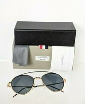 Brand New Authentic Thom Browne Sunglasses TBS 109-A-T Gold Black TB109 Frame - £329.34 GBP