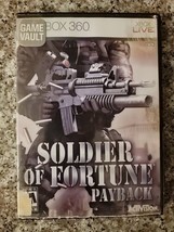 Soldier of Fortune: Payback (Microsoft Xbox 360,2007). Complete: CD, Man... - $12.99