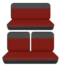 Front 50/50 top and solid rear bench seat covers  Fits 1949 Ford Business 2 door - $139.89