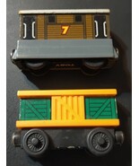 Thomas And Friends Train Toby Tram &amp; Box Car Wooden Railway 2002 Learnin... - $221.04 MXN