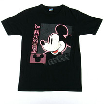 Vintage Walt Disney Mickey Mouse 80s 90s Black T-Shirt Size M - £14.50 GBP