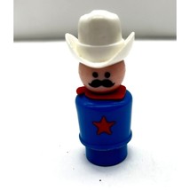 Vtg Fisher Price Little People Sheriff Cowboy Western Town Figure Badge 1970s - $16.69