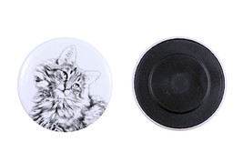 Magnet with a cat -Norwegian Forest cat - $3.79