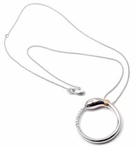 Authentic! Damiani Infinito 18k White Gold Diamond Snake Pendant Necklace - £2,092.12 GBP