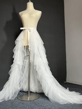 LIGHT GRAY Wedding Open Tulle Maxi Skirts Gowns Bridal Detachable Tulle Skirts image 6