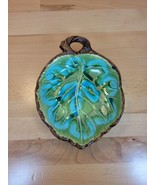 Vintage MCM Treasure Craft Leaf Dish Candy Nuts Trinkets Catchall Wood G... - £19.57 GBP