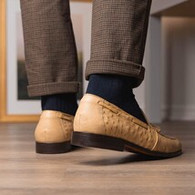 Aubiere Genuine Ostrich Quill Dress tassel Loafers Orix image 14