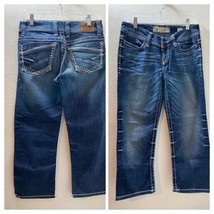 BKE Denim Jeans Size 27 Payton Capri Dark Wash Blue - £16.23 GBP