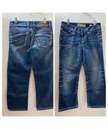 BKE Denim Jeans Size 27 Payton Capri Dark Wash Blue - £15.98 GBP