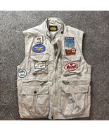 Woolrich Vest Men’s XL Khaki Cotton Tournament Fishing Sponsor Patches - €94,62 EUR