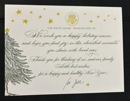 JOE BIDEN CHRISTMAS CARD THANK YOU NEW YEAR GOLD EAGLE DEMOCRAT OFFICIAL... - £10.97 GBP
