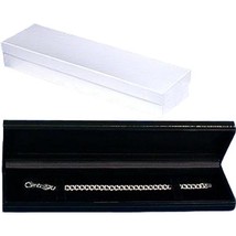 Bracelet &amp; Watch Gift Box Black Faux Leather 8 5/8&quot; (Only 1 Box) - £5.59 GBP