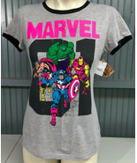 Marvel Comics Hulk Rue 21 Girly Large Gray T-Shirt New With Tags - $13.75