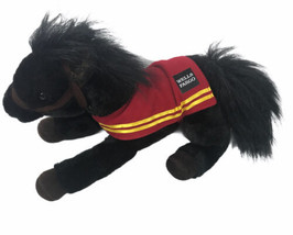 Wells Fargo Legendary Pony Mike Plush Black Red Saddle Stuffed Horse 17&quot;... - £21.14 GBP