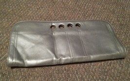 Shiny Silver Evening Clutch Handbag Purse 4 Hole Handle 13x6 Inches. - $9.99