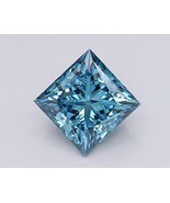 Blue PRINCESS Fancy 1.56 Cts VS1 Lab Grown CVD Diamond for Ring - €414,93 EUR