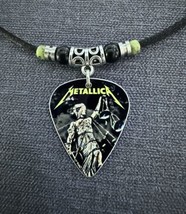 Metallica Justice Aluminum Guitar Pick Necklace - $12.36