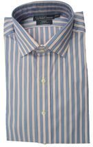 GENUINE RALPH LAUREN POLO SIZE 16 OR 16 1/2 BLUE WHITE PINK STRIPED COTT... - $48.90