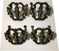 Vintage Art Deco Brass Drawer or Cabinet Door Pull Handle Set CH-172 - £14.92 GBP