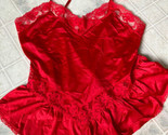 VTG SISSY BARI INTIMATES LINGERIE RED LACE TEDDY  SZ 40 - £44.91 GBP