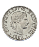 1933 Suisse 20 Rappen Pièce de Monnaie (About Hors-Circulation, Au État)... - $129.07 CAD