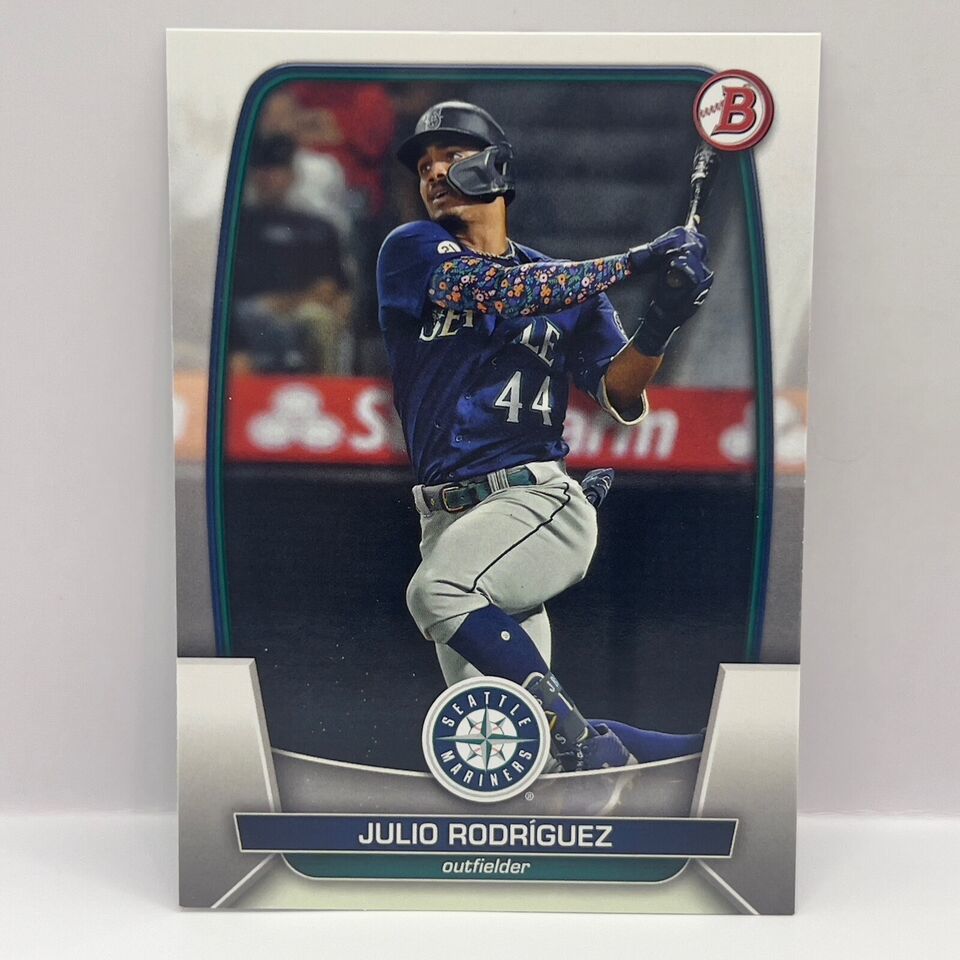 Primary image for 2023 Topps Bowman Baseball Julio Rodriguez Base #96 Seattle Mariners