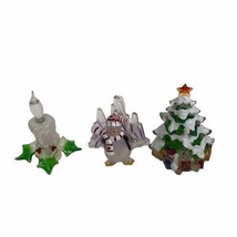 Christmas Night Light Lot of 3 Penguin Candle Tree Teddy Bear On Off Switch - £15.79 GBP