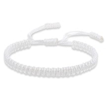 Black Red White Woven Thread Rope Lucky Bracelet Women Men Charms Bracelets Jewe - £11.81 GBP