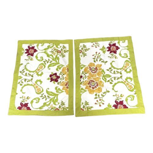 Spring Flowers Set Of 2 Better Homes And Gardens Floral Pillow Shams Paisley - $32.71
