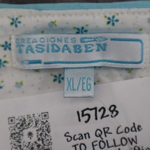 Tasidaben Shirt Womens XL White Sleeveless Square Neck Button Sleepshirt Cotton - £20.18 GBP