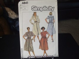 Vintage Simplicity 6841 Pullover Dresses Pattern - Sizes 12/14/16 Bust 3... - $7.65