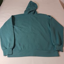 Zenana OJ-35038 Womens Cotton Blend Teal Full Zip Drawstring Hoodie Sweatshirt S image 2