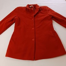 Harve Benard Sport Women’s Orange Wool/Cashmere Blend Jacket Coat Size 6 image 5