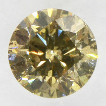 Brown Diamond Round Cut Natural Fancy Color Loose 0.62 Carat I1 IGI Certificate - £515.59 GBP