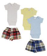 Boy 100% Cotton Infant Onezies and Boxer Shorts Large - £24.80 GBP