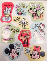 Vintage Hallmark Disney Characters Sticker Sheet So Cute Positive Reinfo... - £4.81 GBP