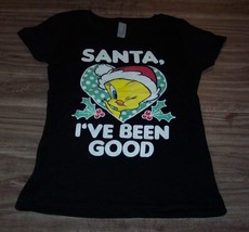 Girls Kids Looney Tunes Tweety Bird I&#39;ve Been Good Christmas T-Shirt Small 6-8 - £13.05 GBP