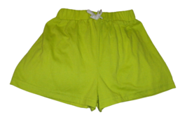 Lime Green Elastic Waist Knit Shorts Childs Kids Girls 5/6 Cotton Blend Casual - £3.10 GBP