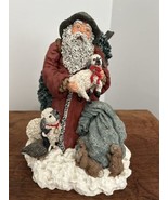 Christmas Gathering June McKenna Santa Dog Tree Figure 9&quot; Signed Vintage... - £39.16 GBP