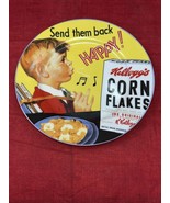 VINTAGE Kellogs Corn Flakes Boy Whistling Collectible 8&quot; Plate Ceramic - £10.01 GBP