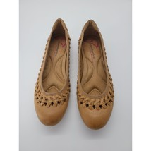 Comfortiva Flats 9M Womens Brown Leather Slip On Closed Toe Memory Foam ... - £24.00 GBP