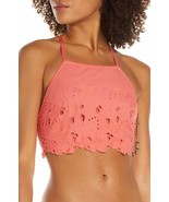 Intimately FP Free People Womens June Halter Cropped Bralette Coral Sz Med - $19.99