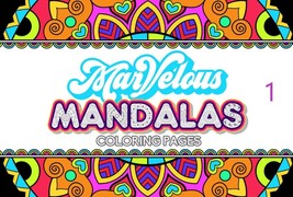 25 MARVELOUS MANDALA Coloring Pages Adult Coloring Book Vol 1; Mindfulness, Medi - £0.79 GBP