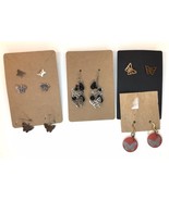 Lot of Butterfly Theme Earrings 6 Pairs Stud &amp; Dangle Pierced Ears - £10.18 GBP