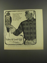 1956 Galey &amp; Lord Manhattan Golden Needle Sport-shirt Advertisement - £14.46 GBP