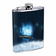 UFO Cosmos Em3 Flask 8oz Stainless Steel Hip Drinking Whiskey - £11.57 GBP