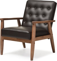 Baxton Studio BBT8013-Brown Chair armchairs, 1人掛け, Brown - £169.90 GBP
