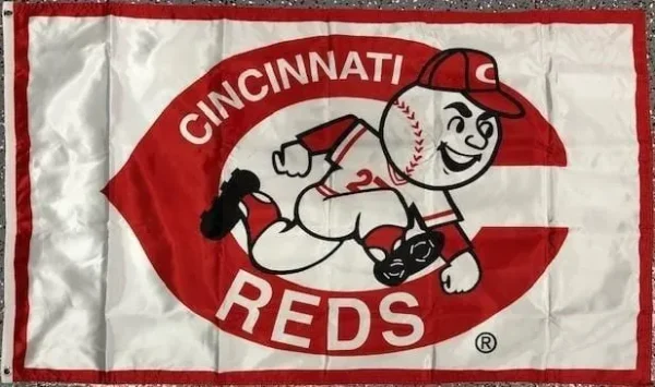 Vintage 3×5 Cincinnati Reds Flag with Team Logo - $18.00