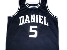Pete Maravich Daniel High School Men Custom Basketball Jersey Navy Blue Any Size image 4