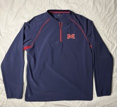Colosseum Ole Miss Rebels Pullover Men’s Large Blue 1/4 Zip Jacket - $30.00
